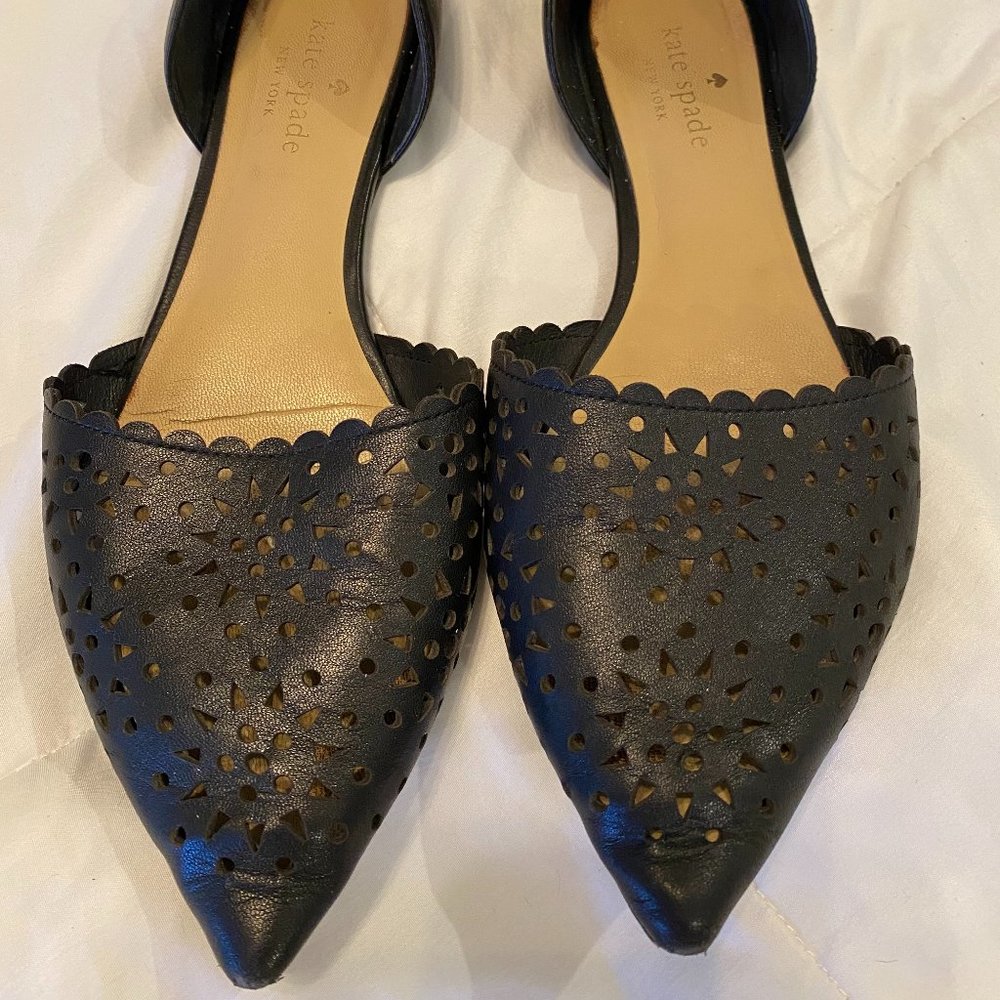 Used Condition Kate Spade Size 7.5 Black Flats